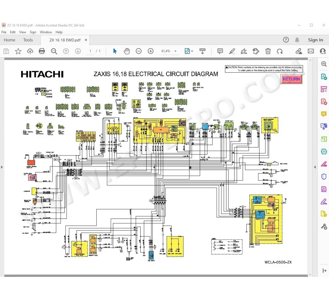 専用出品page Hitachi Excavator Zaxis ZX16 ZX18 ZX25 parts + service manual